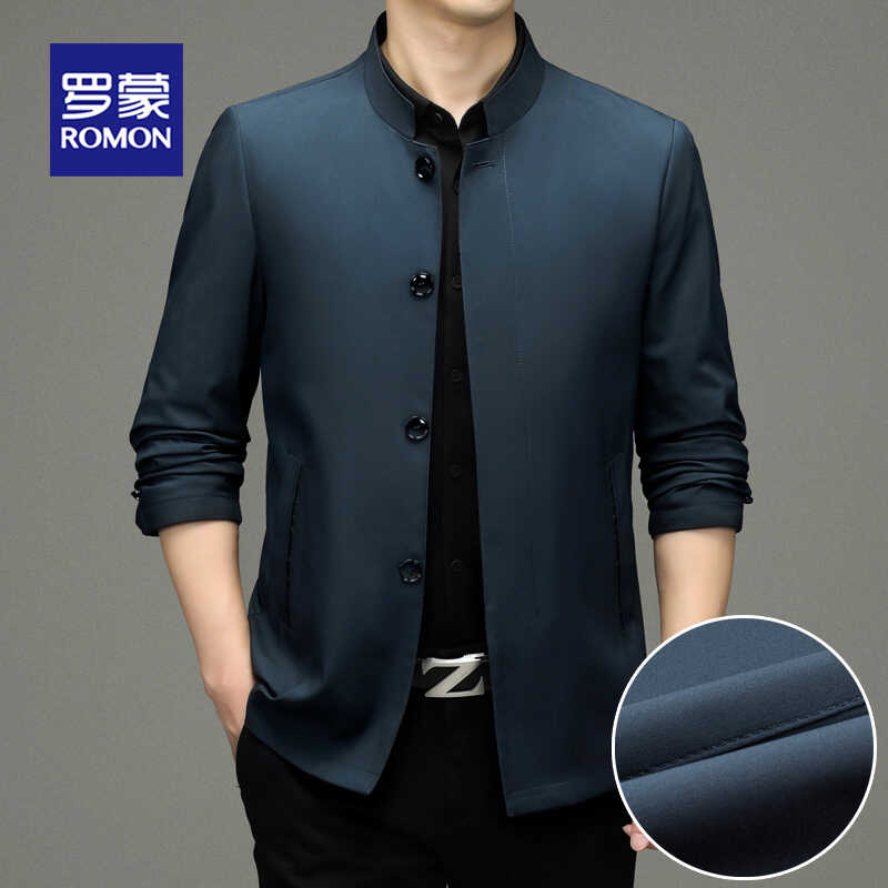 Luo Meng middle-aged and elderly 2024 new jacket stand collar