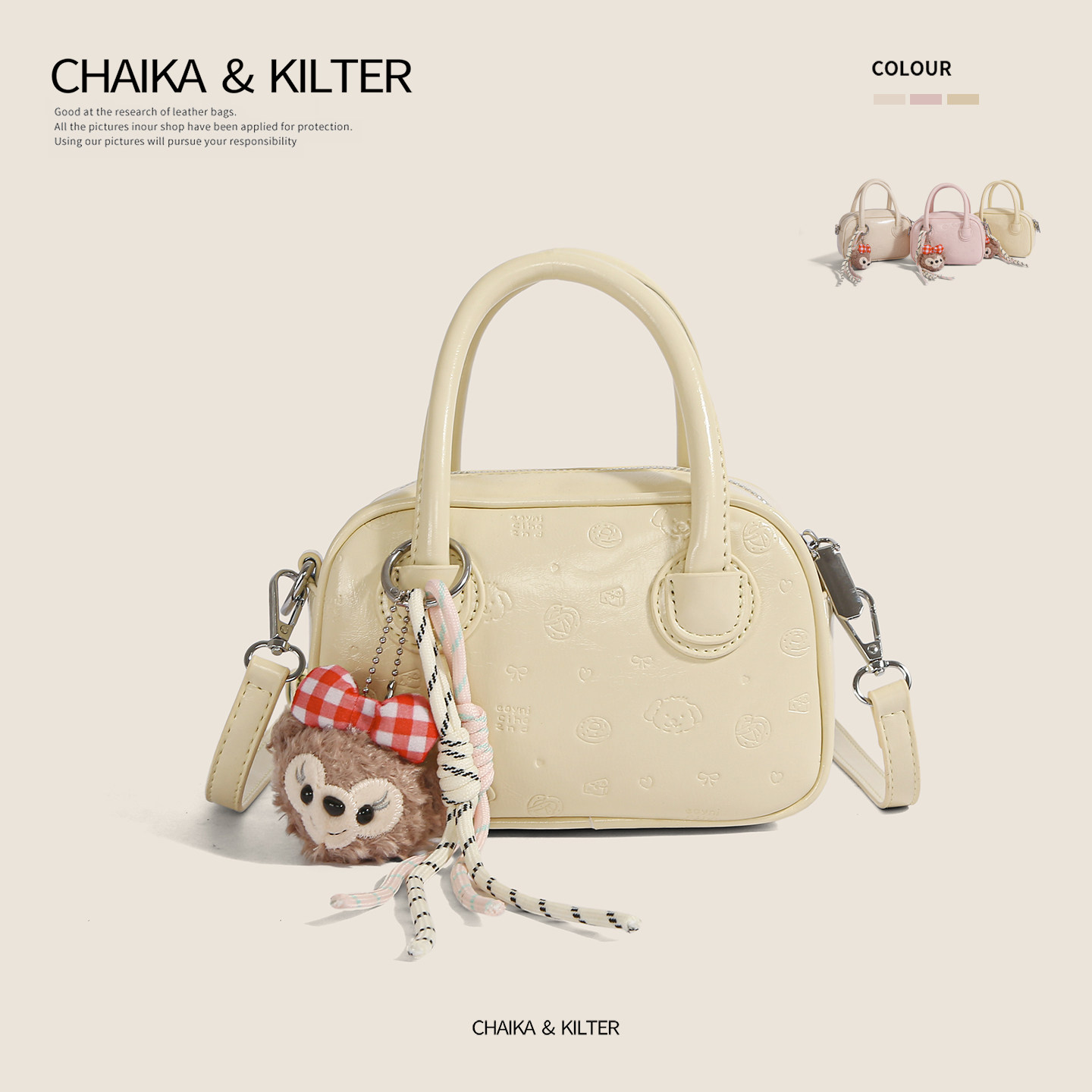 CHAIKAKILTER高级感手提通勤包包女2025夏季新款可爱斜挎保龄球包,淘宝优惠券,粉丝福利购,淘宝优惠卷