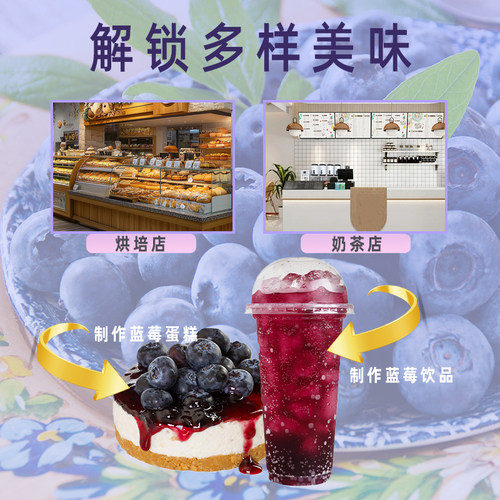 冷冻蓝莓新鲜1kg速冻水果蓝莓果酱拌酸奶饮品奶茶蛋糕店专用原料 - 图1