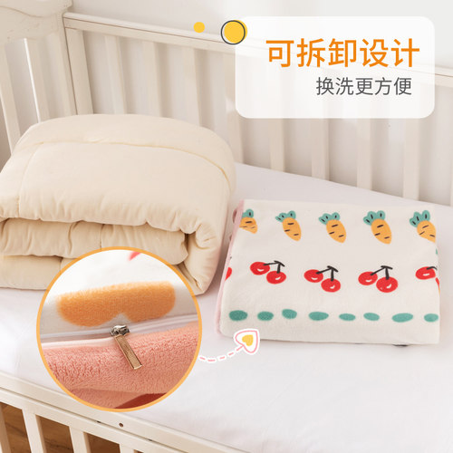 冬天加厚牛奶绒珊瑚儿童幼儿园床垫午睡床小褥子婴儿宝宝软铺被褥 - 图2