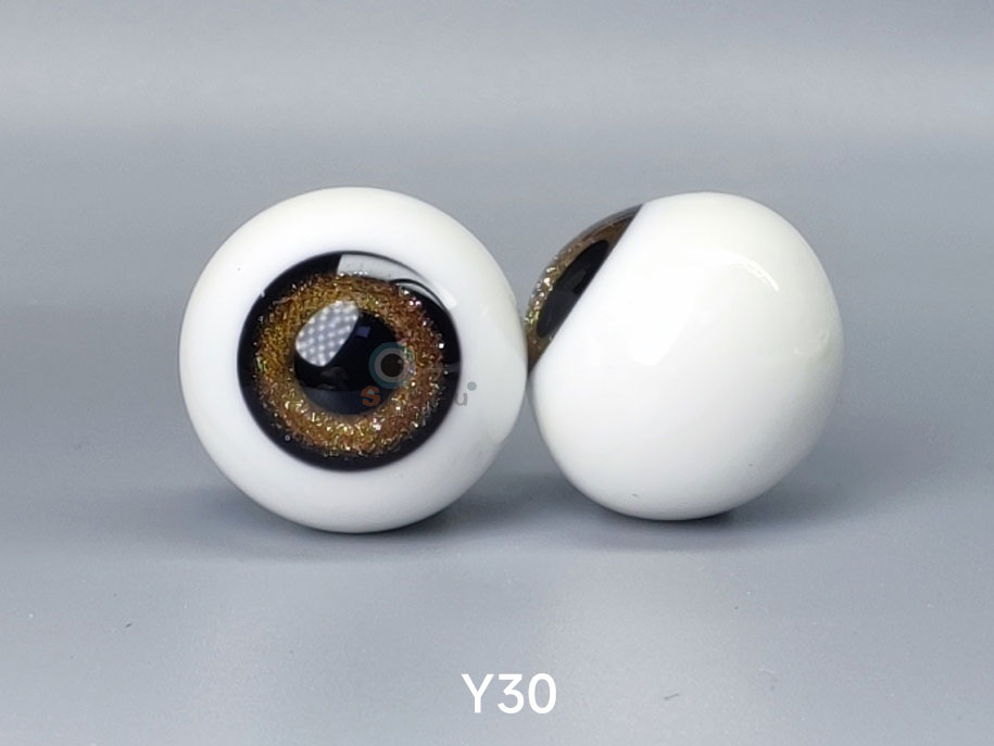 bjd玻璃眼珠三分6分大头点点可动 珠少女鱼12mm14mm16mm18mm20mm - 图2