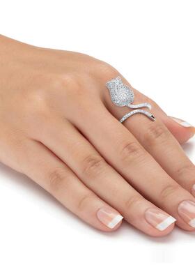 立方氧化锆苏联钻镀铂金戒托