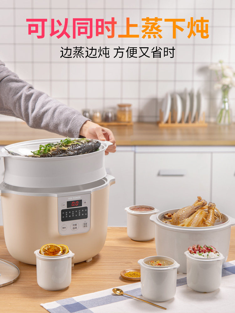 天际隔水大容量一五胆5-6人煲汤锅 天际众发电炖/煮粥锅/文火炉