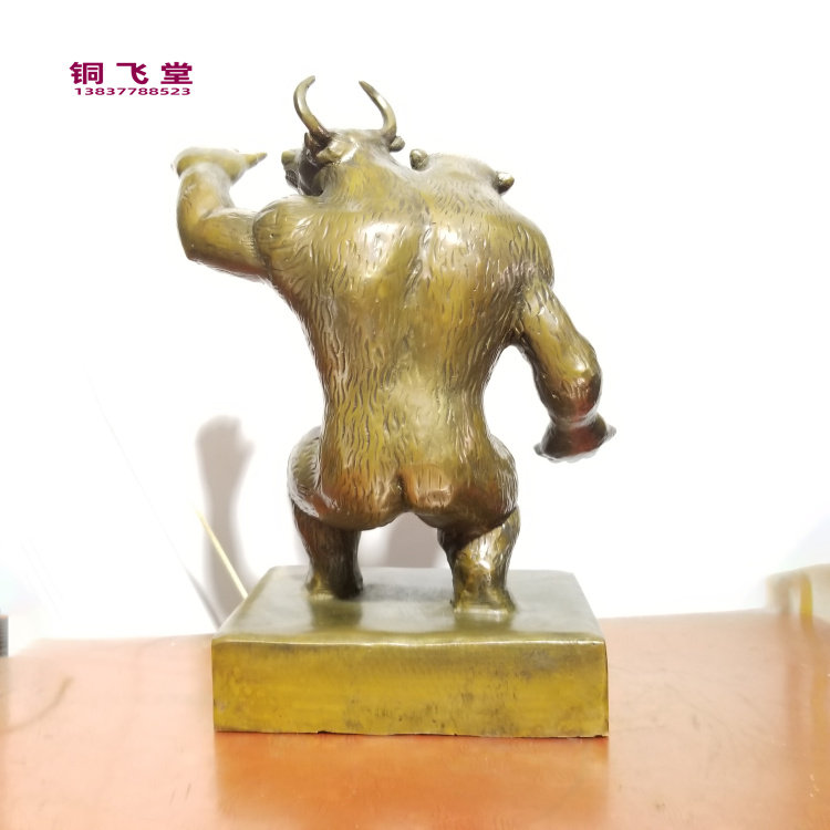 大号铜斗牛斗熊扭转乾坤牛熊同体牛市熊市居家办公铜器装饰品摆件