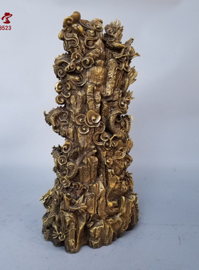 大号铜观音菩萨乘龙佛像家居摆件