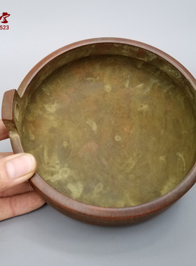 仿古风双耳圆形供香摆件宣德炉