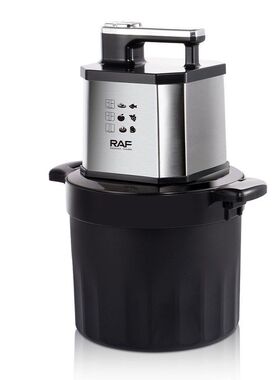 RAF欧规跨境不锈钢家用双档料大容量理机电动绞肉机碎菜肉机8L