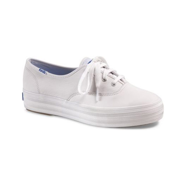 all white leather keds