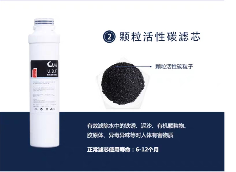 威世顿/viston净水器原装正品卡接式活性颗粒碳滤芯进口椰壳炭UDF