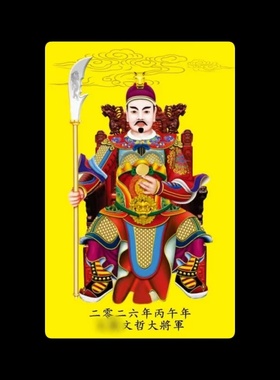 2026文哲大将军护身符