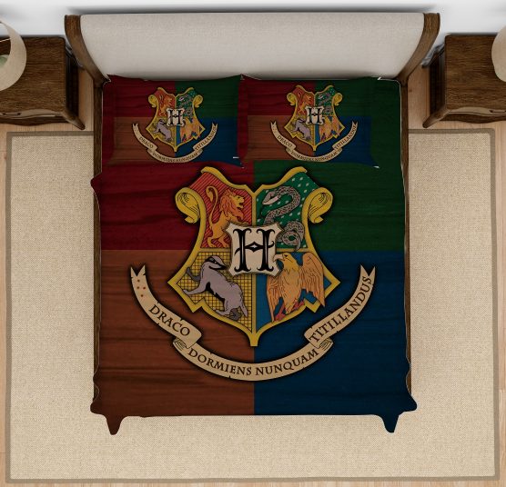 哈利波特魔法师学院床笠单件防滑床罩儿童床单人被套学生宿舍枕套,淘宝优惠券,粉丝福利购,淘宝优惠卷