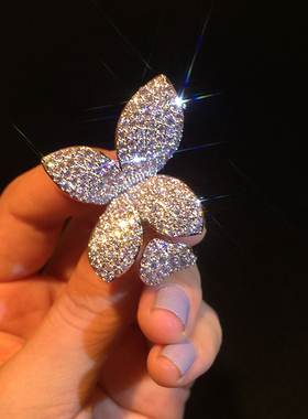 2018欧美定制新款简约女大气锆石