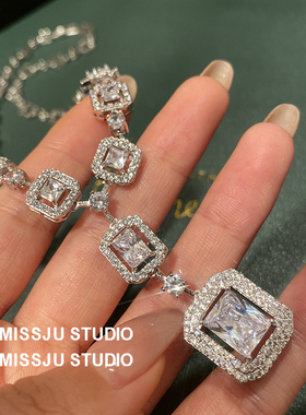 奢华重工珠宝级时髦名媛吊坠项链