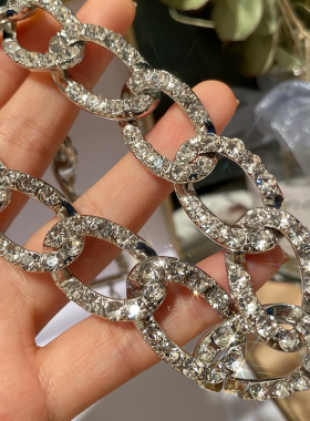 欧美满钻金属夸张链子