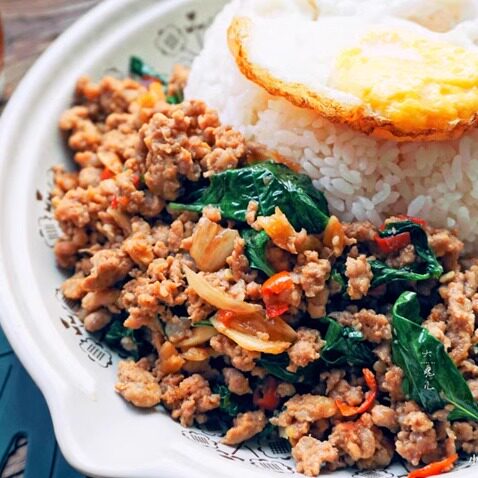 泰国调料LOBO嘎泡九层塔拌饭酱辣炒甜罗勒叶泰式打抛饭酱料商用 - 图1
