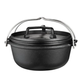 Campingmoon Campingmoon Outdoor Открытый лагерь чугунный голландский горшок с портативной жареной жареной горшок Три куски и горшок на гриле