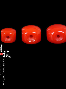 红色星月菩提树脂佛头