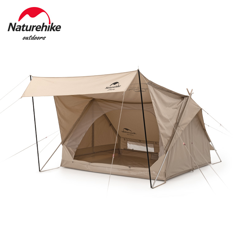 Naturehike Glamping棉布屋檐A塔帐篷亘露营野营双人加厚棉布帐篷 - 图0