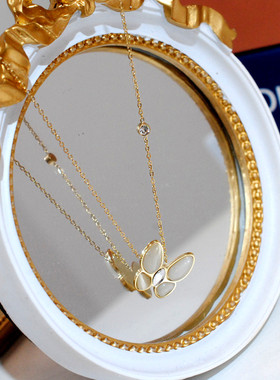 项链女小众设计感新款14k包金