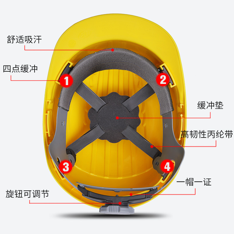 安全帽工地国标加厚透气ABS头盔男劳保印字建筑工程施工领导定制