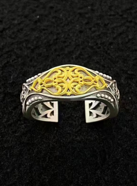 双菱格桑花纯银精致戒指小众高级