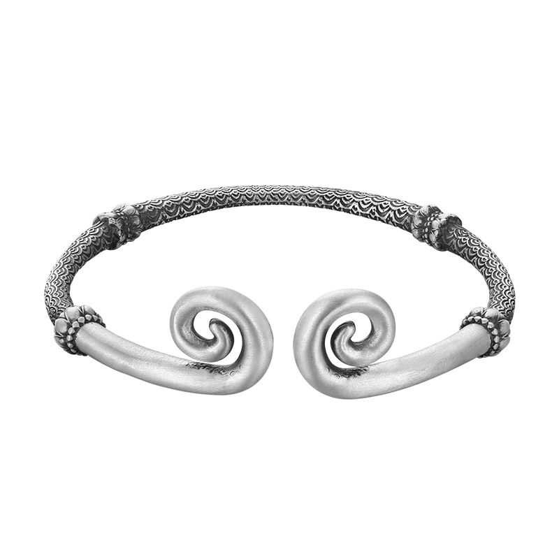 紧箍咒银手镯男实心999纯银黑神话悟空金箍棒足银首饰送男友礼物 - 图3