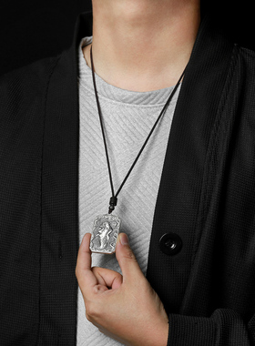 本命佛纯银吊坠男士生肖马年复古