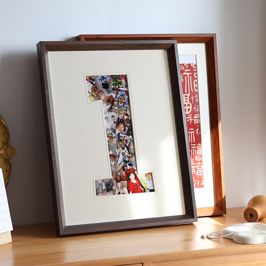 Solid wood picture frame wall hanging picture frame can be customized