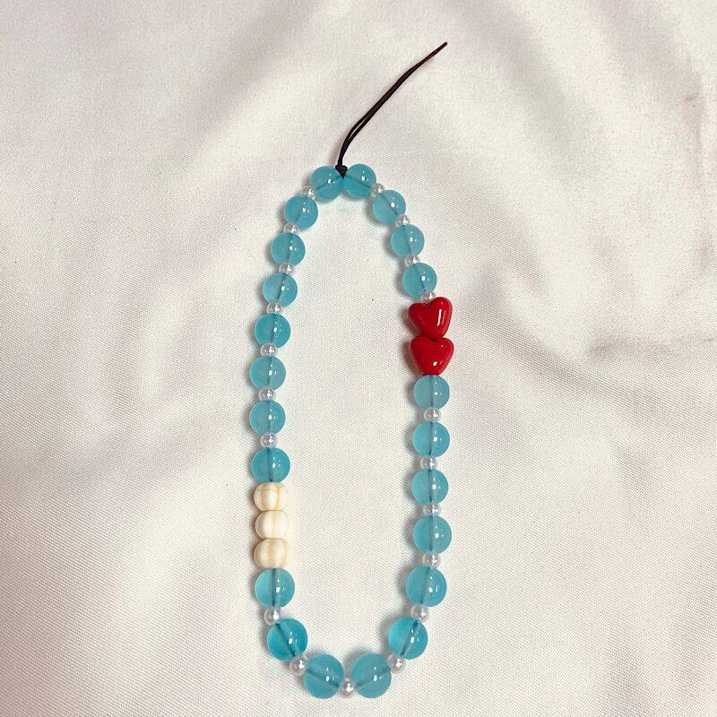 手工ins风串珠手机链简约爱心蝴蝶结手机挂绳ccd相机书包百搭链条,淘宝优惠券,粉丝福利购,淘宝优惠卷