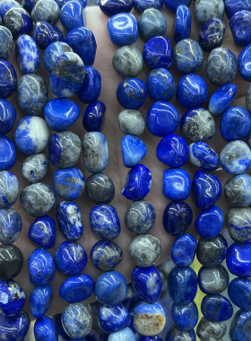 天然青金石散珠随形碎石蓝水晶串珠DIY半成品手串珠手链项链饰品