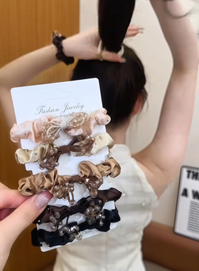 大肠发圈女蝴蝶结头绳皮筋