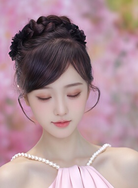 玫瑰花瓣抓夹女丸子头发夹