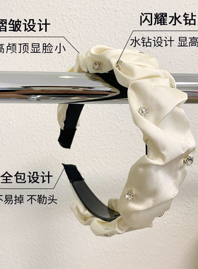 复古洗脸头箍赵露思同款黑色发箍
