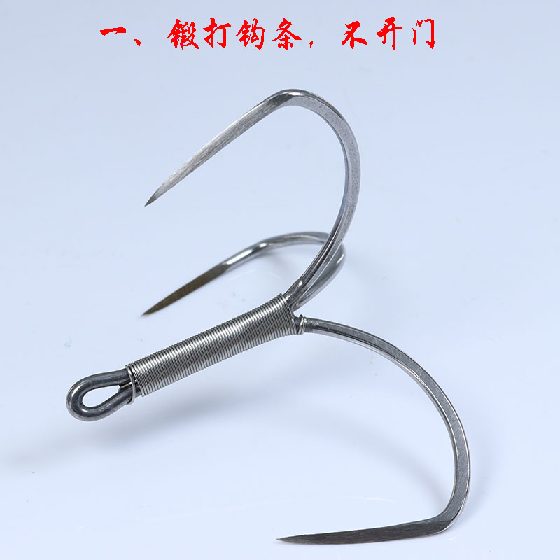 唐山德利锚钩大物钩锰钢冰钓钩冬钓手工无倒刺飞锚冬季刀锋三爪钩_虎窝淘