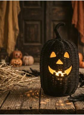 跨境新品 Halloween Jack-O万圣节树脂南瓜灯收纳盒家居装饰摆件