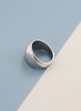 H欧美银色复古做旧小熊戒指时尚百搭个性指环ins金属友谊泰迪熊