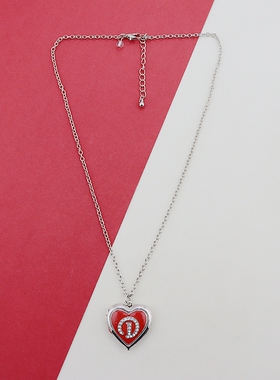 Lia微瑕欧美复古字母D爱心相册吊坠时尚项链气质优雅时尚百搭个性