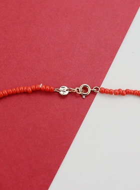 RA欧美红色串珠短款项链百搭喜气洋洋ins网红