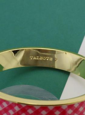 金边玫红色白色格子款格纹时尚简约百搭弹簧磁石手镯