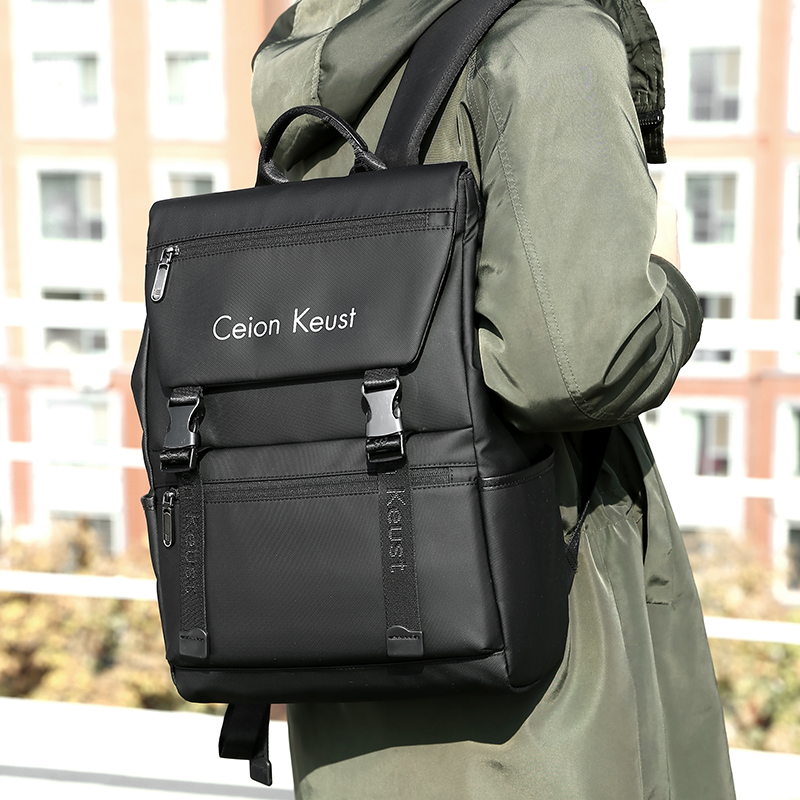 小ck男士休闲电脑旅游简约帆布背包 巴蒂兰洛双肩背包