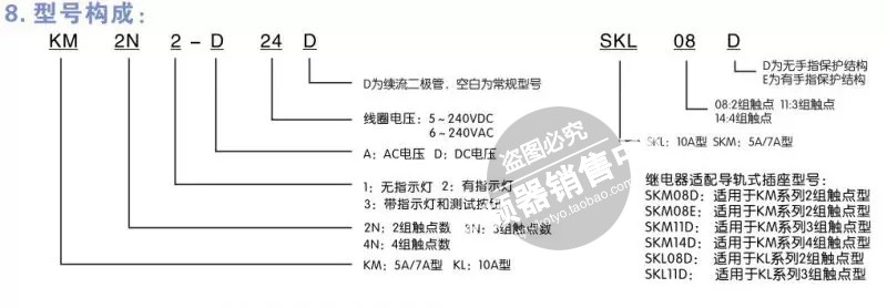 【正品】全新原装koyo光洋中间继电器KM2N3-D24  8脚 24V - 图0