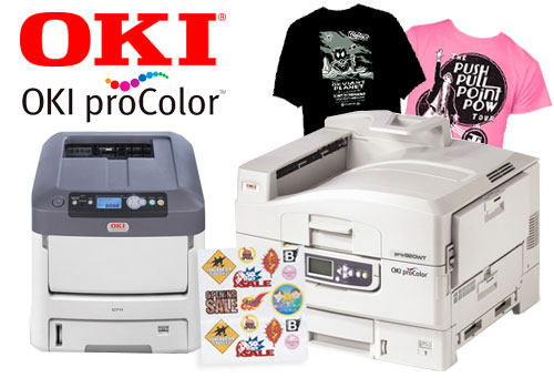 OKI811个性转印烫画印花pet透明不干胶白墨镂空白彩同出5色打印机 - 图1