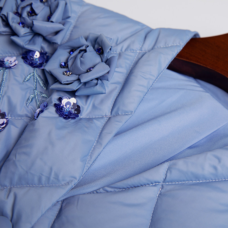 刺绣钉珠菱格90白鸭绒羽绒服女气质轻薄短款羽绒衣外套保暖2025冬,淘宝优惠券,粉丝福利购,淘宝优惠卷