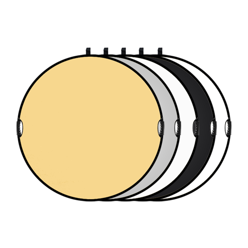 春影反光板摄影30cm/60cm/80cm五合一打光板圆形折叠便携小型柔光板拍照直播拍摄人像迷你补光板挡光遮光板 - 图0