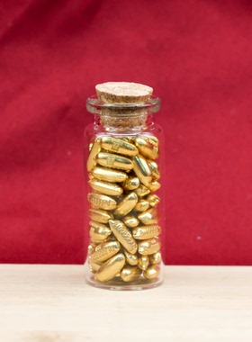 透明玻璃金豆金条招财收纳瓶