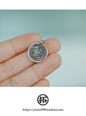 日本独立风原创手工银币饰品吊坠