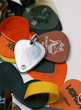 拨片吊坠999纯银原创设计