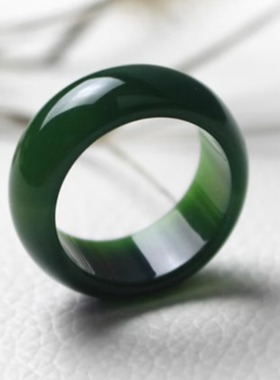 玛瑙赌神宽款戒指戒子