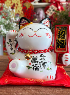 可爱迷你招财猫桌面装饰车载摆件