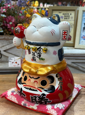 金石工坊招财猫金运满载陶瓷摆件